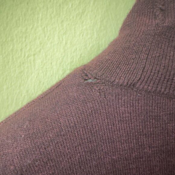 Merlot Merino Wool-Blend Turtleneck Sweater - Picture 3 of 3